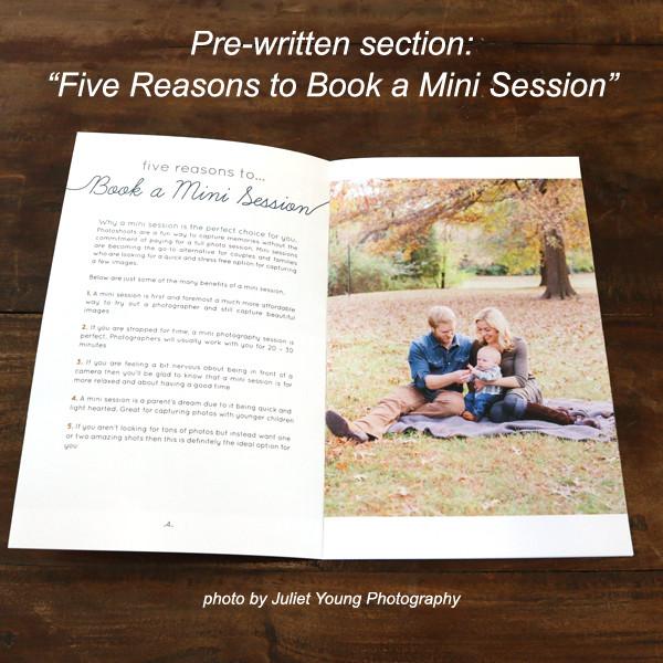 Mini-Magazine - Mini Session Welcome Guide Template