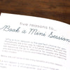 Mini-Magazine - Mini Session Welcome Guide Template