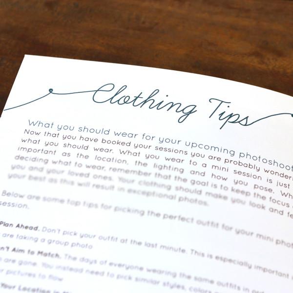 Mini-Magazine - Mini Session Welcome Guide Template