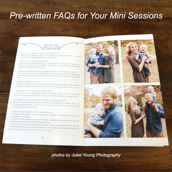 Mini-Magazine - Mini Session Welcome Guide Template