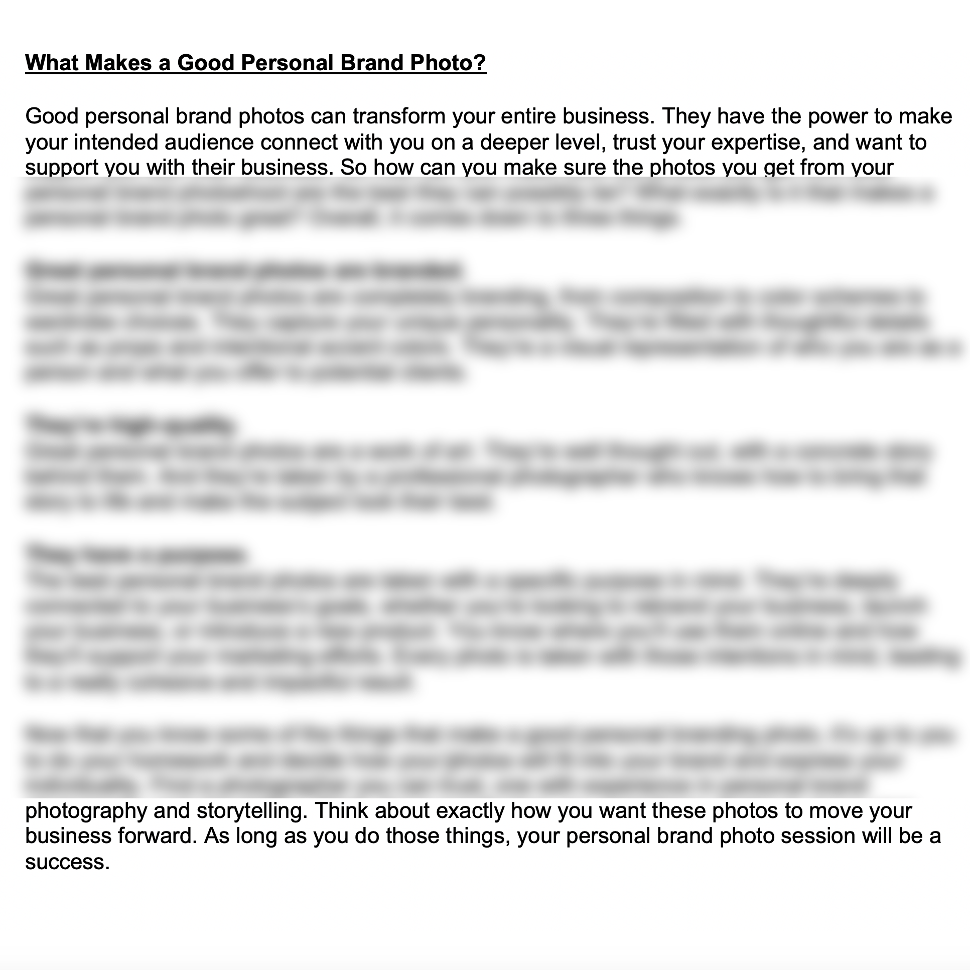Personal  Brand Photography Blog Post Bundle Vol. 2