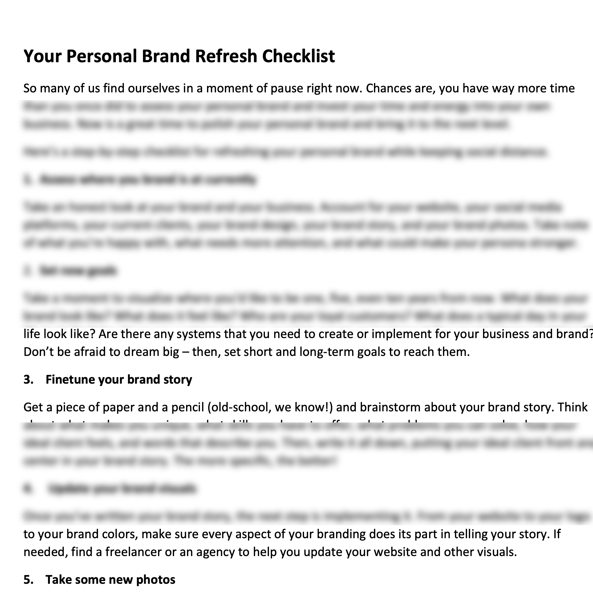 Personal  Branding Photography Blog Posts Quarantine Edition