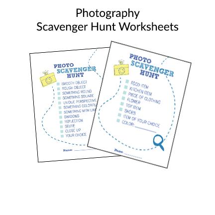 Photo Scavenger Hunt Worksheets for Kids