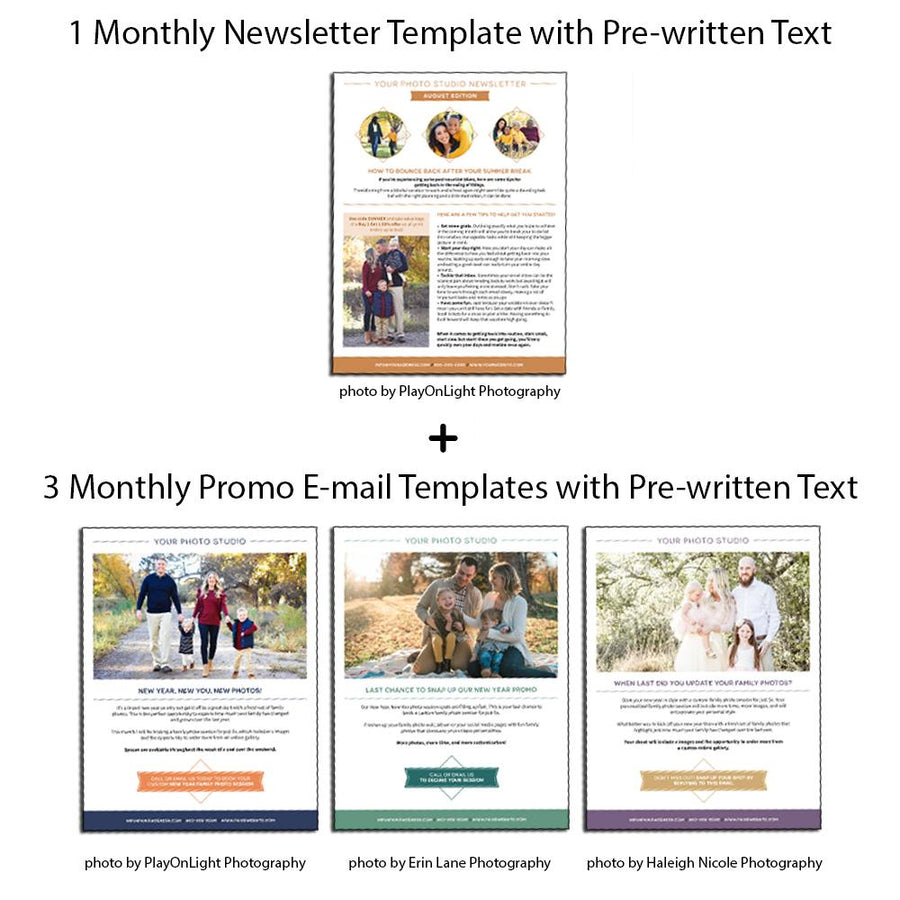 Photography E-mail Newsletter Templates - June