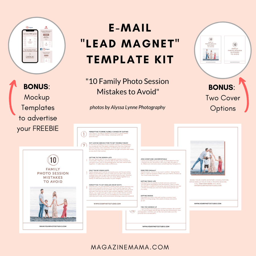 Photographer Lead Magnet Template Kit