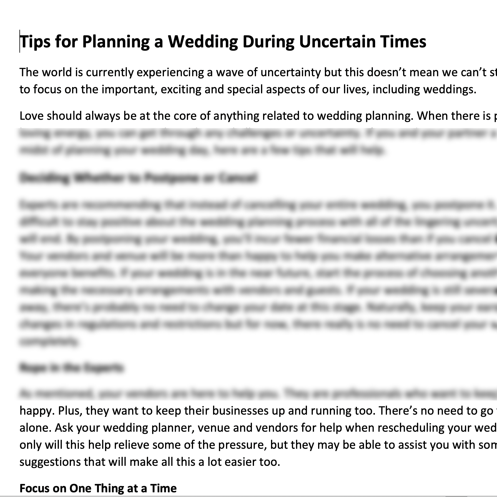 Pre-Written Blog Posts for Photographers and Wedding Professionals