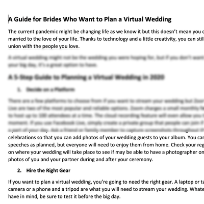 Pre-Written Blog Posts for Photographers and Wedding Professionals