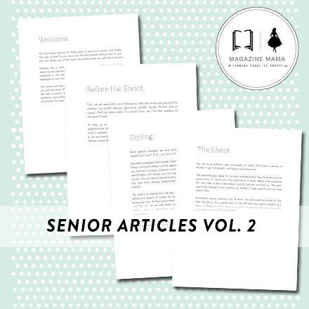 Copy of Senior Photographer Marketing Pre-Written Articles Bundle (Set of 12)