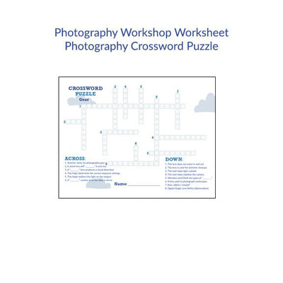 Teaching Photography Worksheets