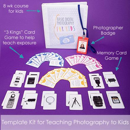 Photography for Kids is a digital curriculum to teach photography classes for kids