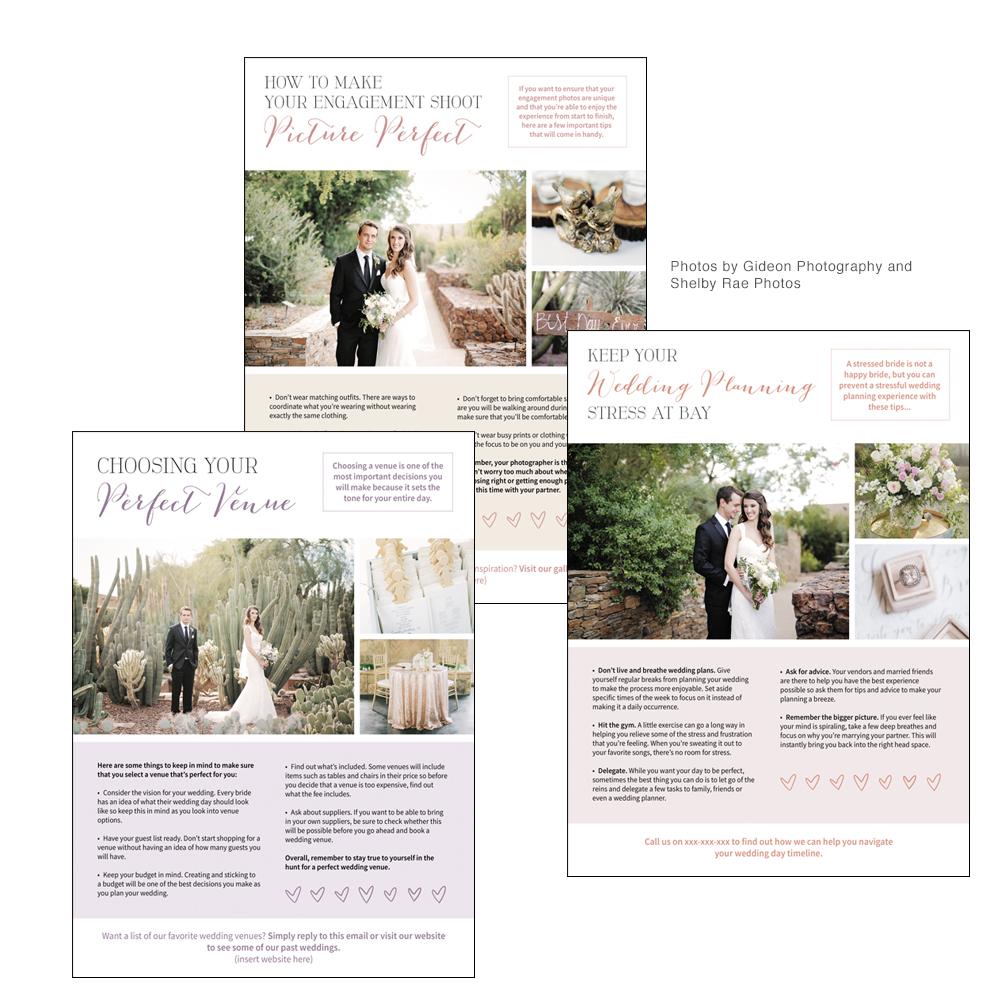 Wedding Photography Newsletter Template Vol. 1 Issue 1