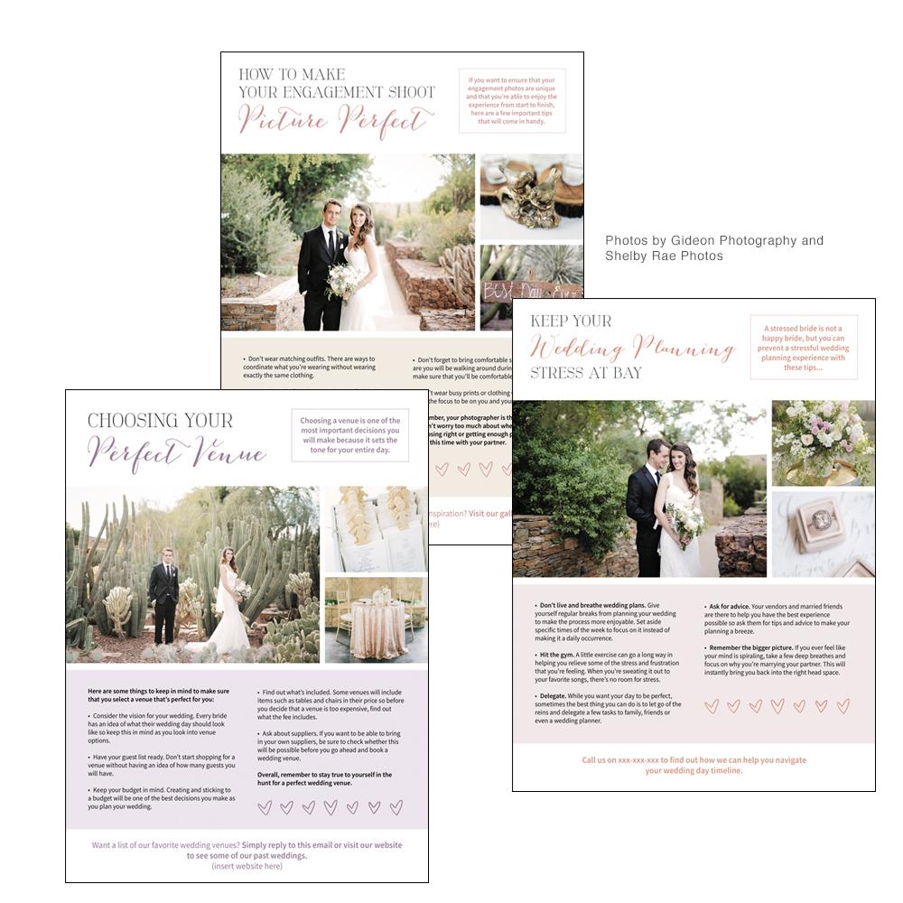 Wedding Photography Newsletter Template Vol. 1 Issue 1