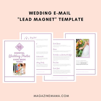 Wedding Photographer Lead Magnet Template Kit