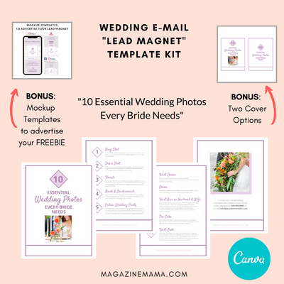 Wedding Photographer Lead Magnet Template Kit