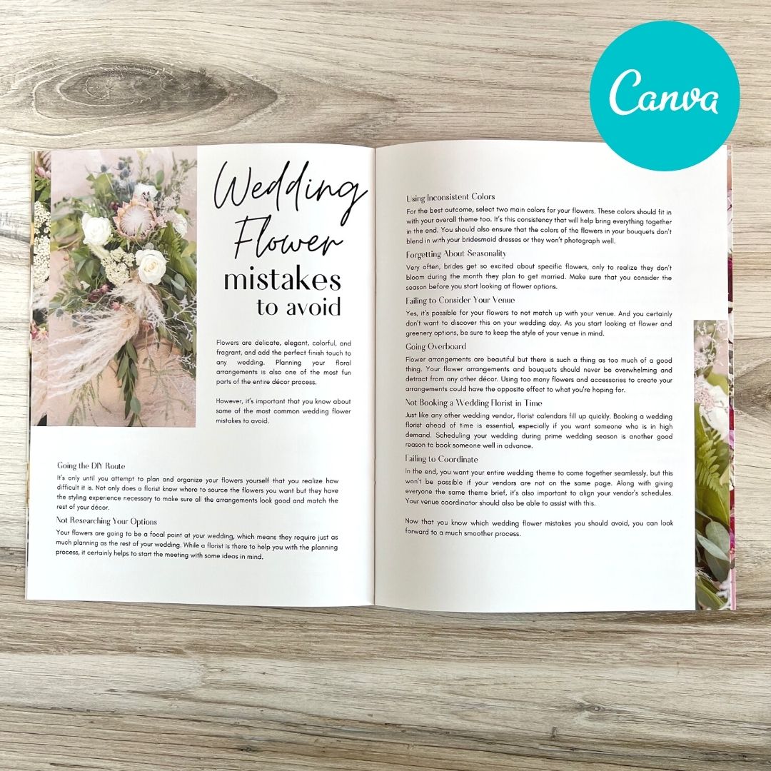 Wedding and Event Flowers Canva Template