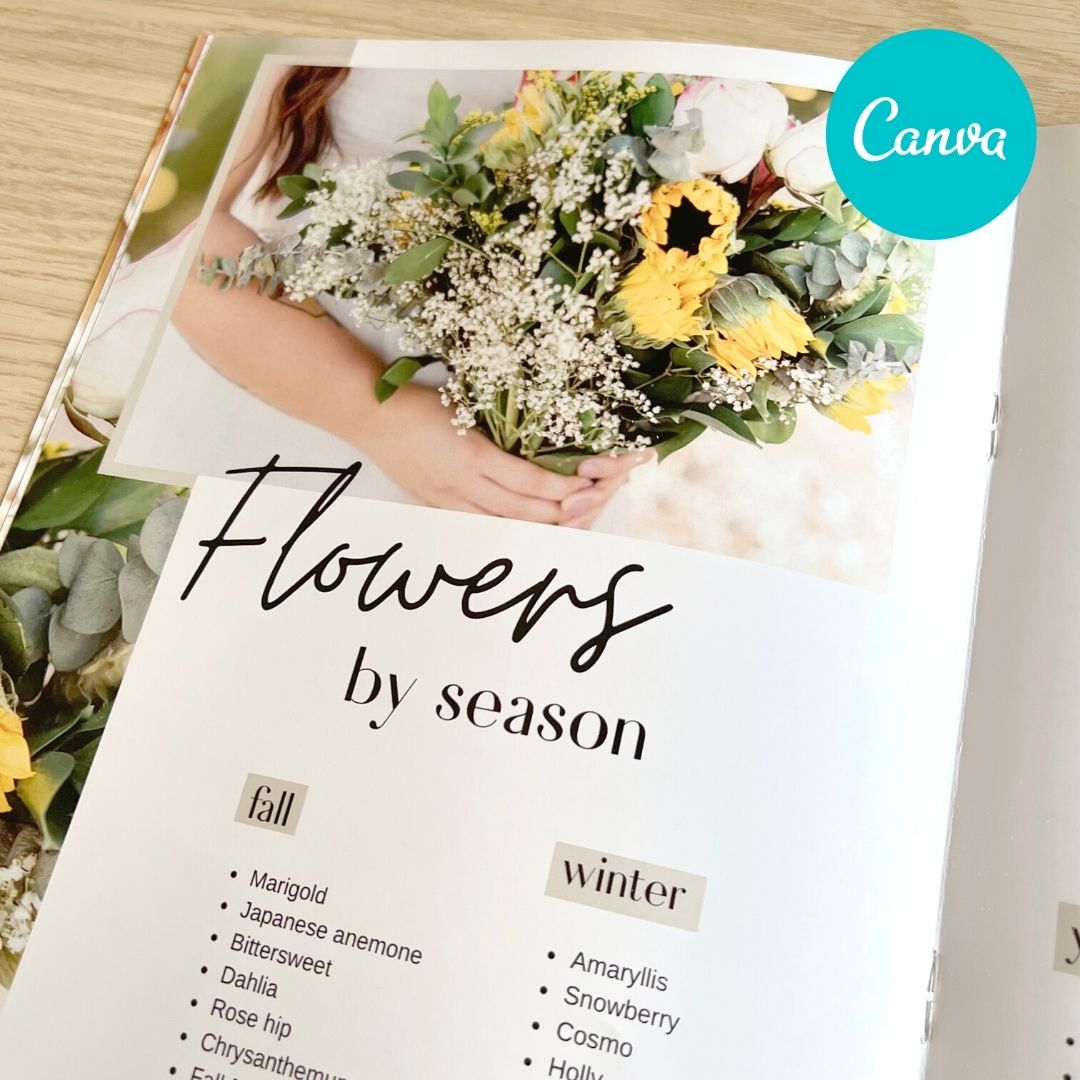 Wedding and Event Flowers Canva Template