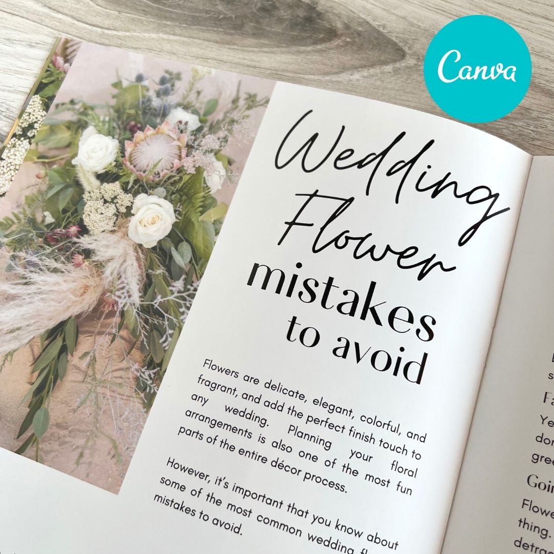 Wedding and Event Flowers Canva Template