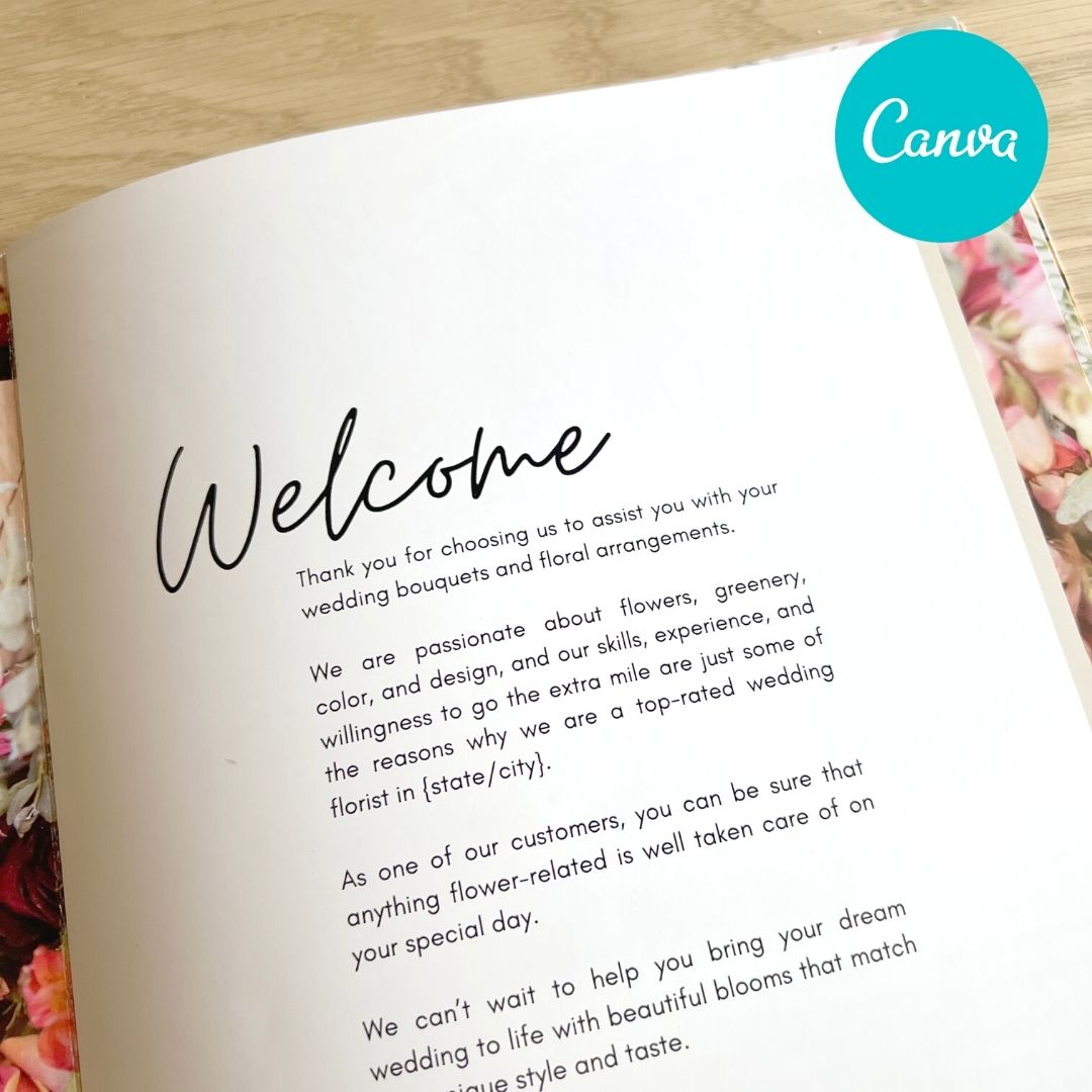 Wedding and Event Flowers Canva Template