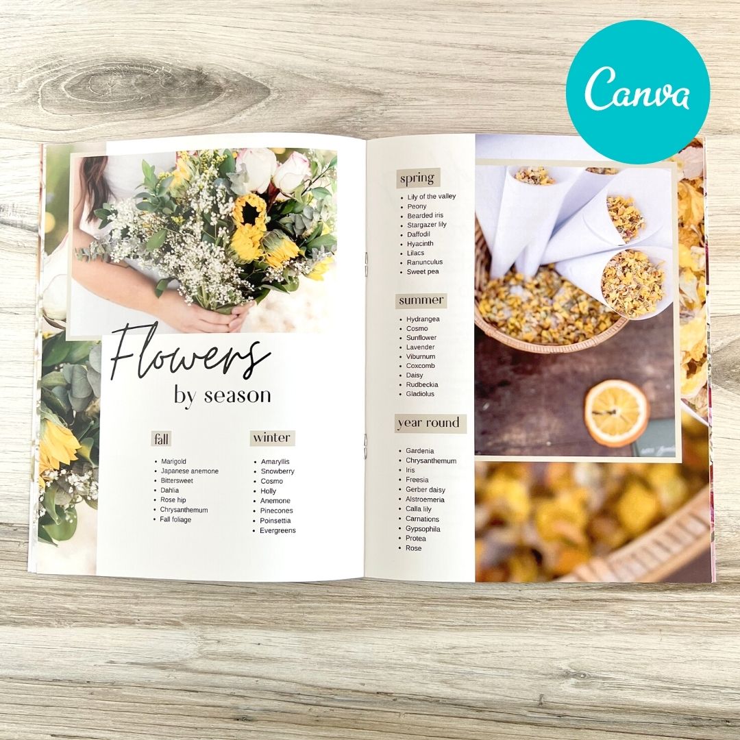 Wedding and Event Flowers Canva Template