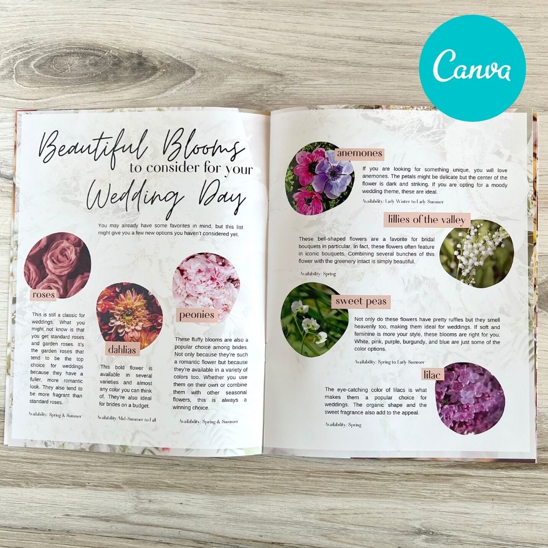 Wedding and Event Flowers Canva Template