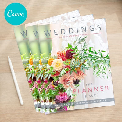 Wedding Planner Magazine Template (Canva Template Version)